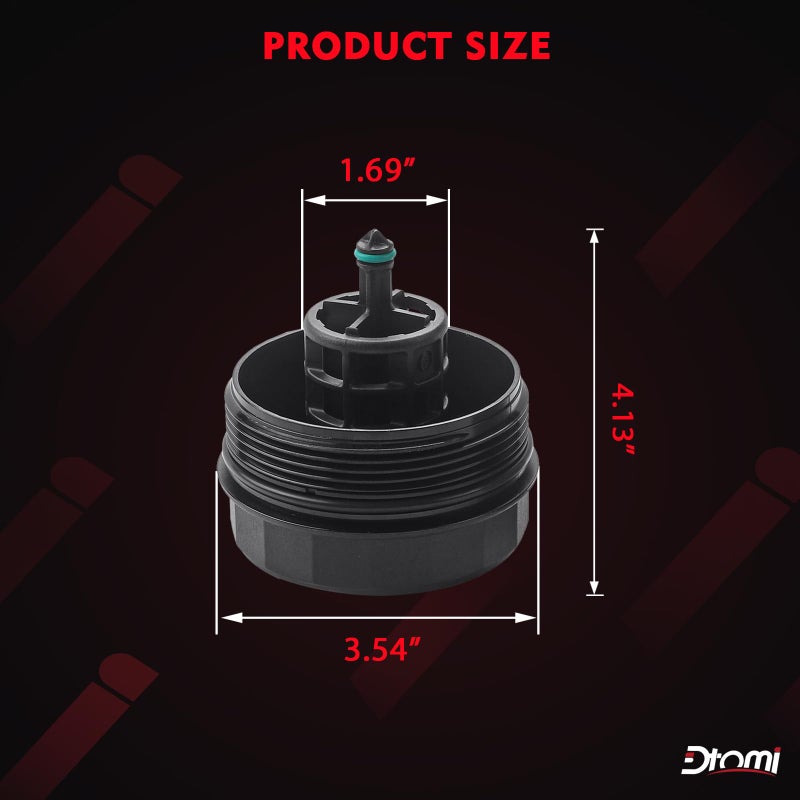 Dtomi Engine Oil Filter Housing Cover Cap Compatible With BMW Vehicle E60 E70 E90 E93 F10 F30 128i 135i 528i 528i 328i 335i 530i 740i X3 X5 X6 Z4 Replace# 11427525334 11427566327 917-056 - Image 5